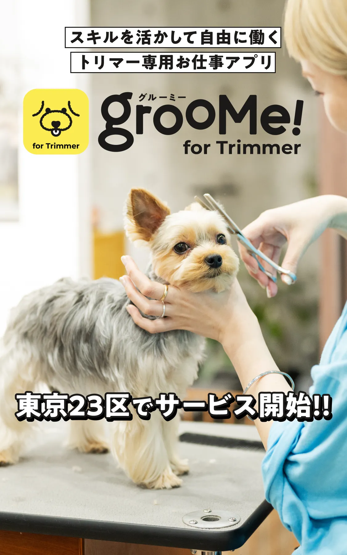 GrooMe! for Trimmer - スキルを活かして自由に働く。トリマー専用お仕事アプリ。